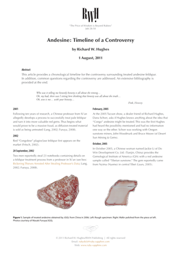 Andesine: Timeline of a Controversy