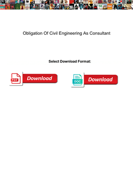Obligation of Civil Engineering As Consultant