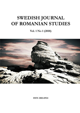 Swedish Journal of Romanian Studies No. 1