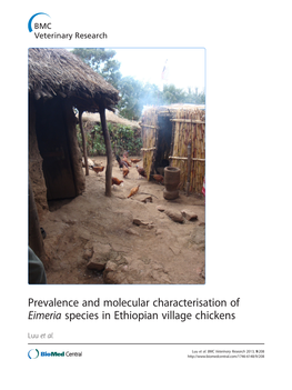 Prevalence and Molecular Characterisation of Eimeria Species in Ethiopian Village Chickens