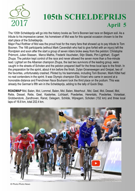 105Th SCHELDEPRIJS April 5