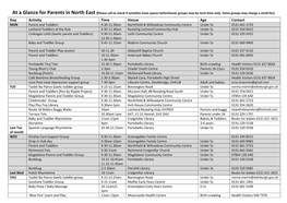 At a Glance for Parents/Carers in North East Edinburgh – Autumn 2017