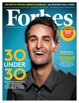 FORBES 30 Under