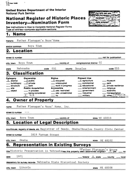 National Register of Historic Places Inventory Nomination Form 1