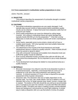 Force Assessment in Multicellular Cardiac Preparations in Mice