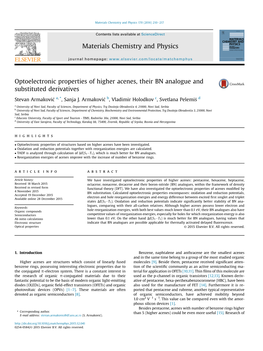 Optoelectronic Properties of Higher Acenes, Their BN Analogue and Substituted Derivatives