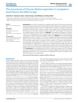 The Occurrence of Cheyne–Stokes Respiration in Congestive Heart Failure: the Effect of Age