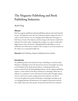 The Magazine Publishing and Book Publishing Industries