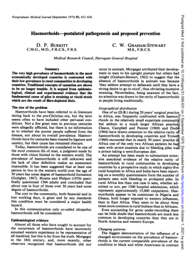 Haemorrhoids-Postulated Pathogenesis and Proposed Prevention D