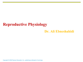 Reproductive Physiology Dr