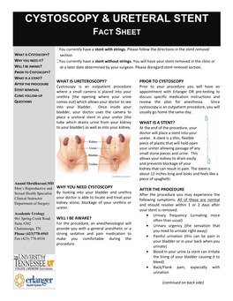 Cystoscopy & Ureteral Stent