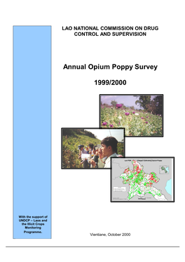 Annual Opium Poppy Survey 1999/2000