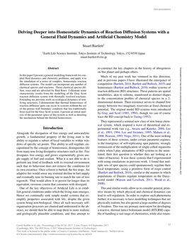 Delving Deeper Into Homeostatic Dynamics of Reaction Diffusion Systems with a General Fluid Dynamics and Artiﬁcial Chemistry Model