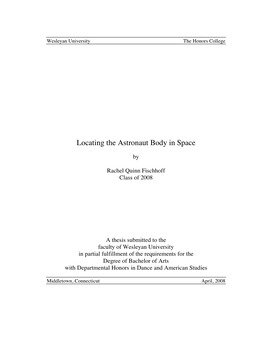 Locating the Astronaut Body in Space