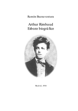 Arthur Rimbaud Esbozo Biográfico