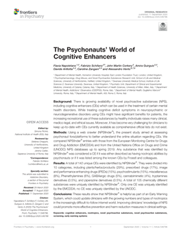 World of Cognitive Enhancers