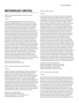 Meteorology (METEO) 1