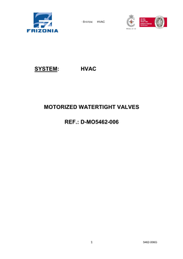 Hvac Motorized Watertight Valves Ref.: D