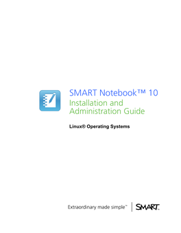 SMART Notebook 10 Software for Linux Computers Installation Guide