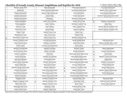 Checklist of Grundy County Missouri Amphibians and Reptiles for 2020