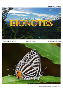 Vol.22 (2), June, 2020 BIONOTES TABLE of CONTENTS