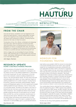 Newsletter Issue 21 June 2009