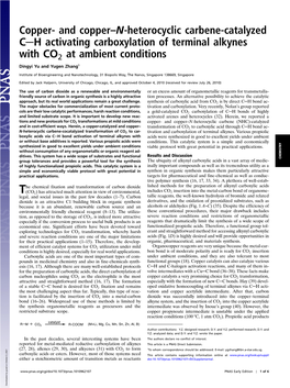 And Copper–N-Heterocyclic Carbene-Catalyzed C H