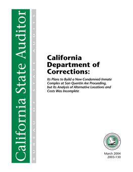 California Department of Corrections