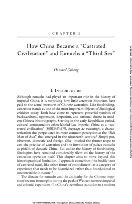 How China Became a 'Castrated Civilization' and Eunuchs a 'Third