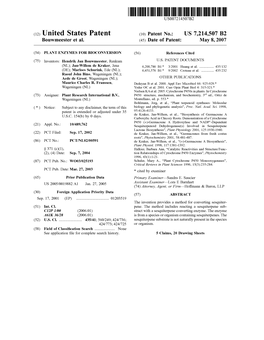 (12) United States Patent (10) Patent No.: US 7,214.507 B2 Bouwmeester Et Al