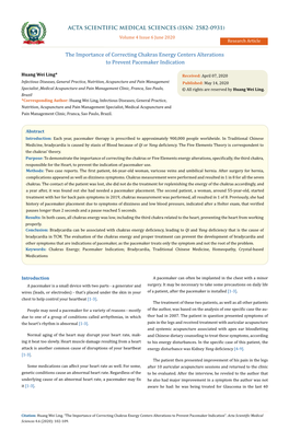 The Importance of Correcting Chakras Energy Centers Alterations to Prevent Pacemaker Indication