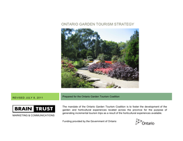 Ontario Garden Tourism Strategy