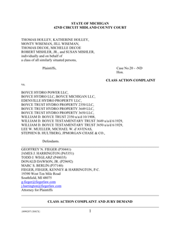 COMPLAINT. Midland County Class Action Complaint
