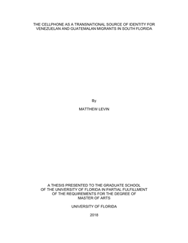 University of Florida Thesis Or Dissertation