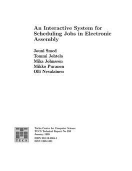 An Interactive System for Scheduling Jobs in Electronic Assembly