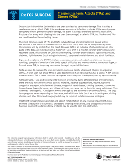 Transient Ischemic Attacks (Tias) and Strokes (Cvas)