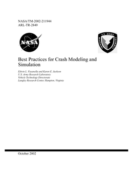 Best Practices Simulation for Crash Modeling