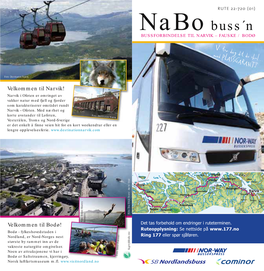 Nabo Buss´N BUSSFORBINDELSE TIL NARVIK – FAUSKE / BODØ ARVIK N