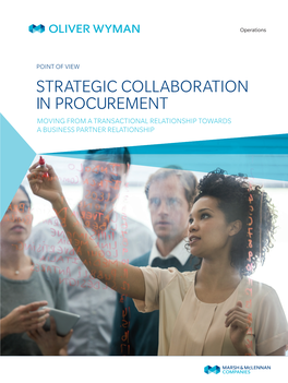 Strategic Collaboration in Procurement