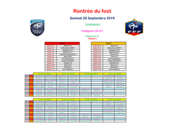 Rentrée Du Foot Samedi 28 Septembre 2019 Somain Catégorie U6-U7