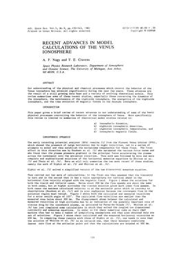 Recent Advances in Model Calculations of the Venus Ionosphere