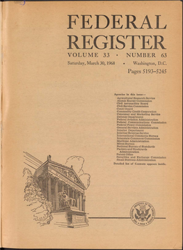 Federal Register, National Archives and Records Service, General Services Administration