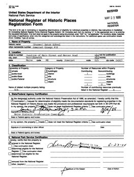 National Register of Historic Places Continuation Sheet