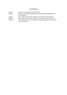 List of Figures Figure 1 Forest Cover by Type from 2003 to 2015 Figure 2