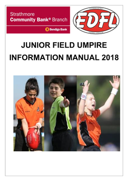 Junior Field Umpire Information Manual 2018