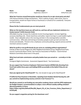 Arthur Tom Supervisor, District 4 Arthurtom.Com