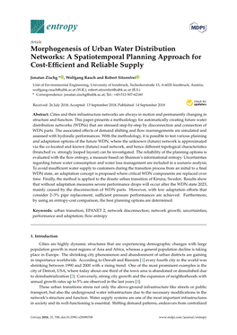 Morphogenesis of Urban Water Distribution Networks: a Spatiotemporal Planning Approach for Cost-Efﬁcient and Reliable Supply