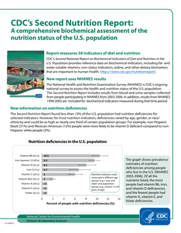 CDC's Second Nutrition Report At-A-Glance