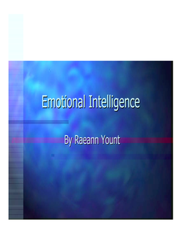 Emotional Intelligenceintelligence