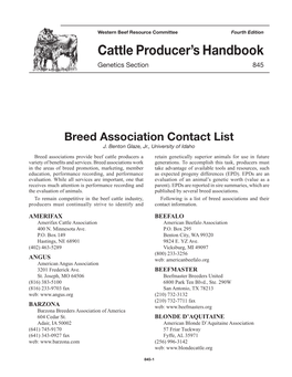 Cattle Producer's Handbook